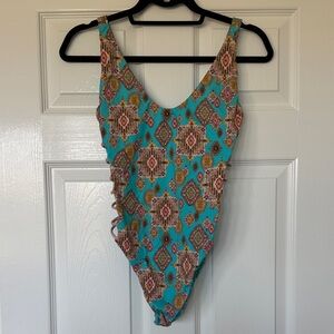 Elegant Patterned Women's One Piece Swimsuit